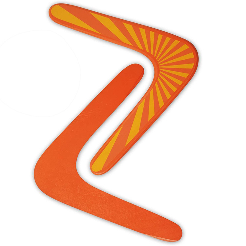 Boomerang En Bois En Forme De V Pour Enfants Et Adultes – Jouet Extérieur 360° Avec Rotation, 28.5 X 11.5 Cm