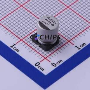 UWT0J331MCL1GS ตัวเก็บประจุอลูมิเนียมอิเล็กโตรไลต์ SMD D6.3xL7.7mm 330uF 20% 6.3V 105mA-120Hz - Product Image 1