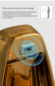Lussuoso <span class=keywords><strong>Orinatoio</strong></span> in Ceramica Europea <span class=keywords><strong>da</strong></span> Parete con Sensore Dorato per Hotel, Design Ecologico - Product Image 3
