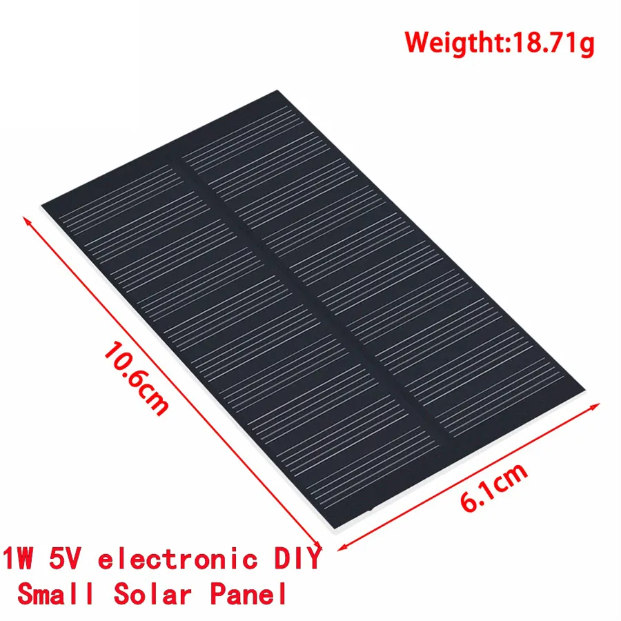 smart electronics Solar Panel 1W 5V electronic DIY Small Solar Panel for Cellular Phone Charger Home Light Toy etc Solar Cell