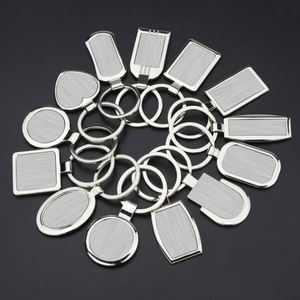 WSY878 <b>Custom</b> Logo Blank Sublimation Car Promotional Stainless Steel Metal Blank Keychain Home Keyring for Promotion Gift - Product Image 3