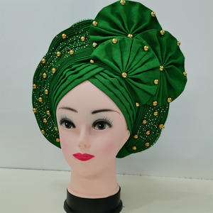 Turban en velours Aso Oke pour femmes, bonnet musulman, foulards islamiques, turban Aso Oke - Product Image 6