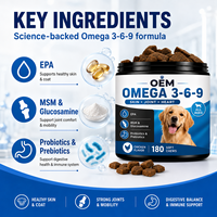 Private Label Honden Omega-3 Visolie Supplement Zachte Kauwtabletten Huid & Vachtverzorging Gewrichten Hartverzorging Veilige Zalm Vitamine E