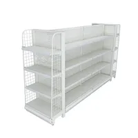 Étagère de supermarché en métal de haute qualité, robuste, durable, personnalisable, à prix bas, avec revêtement électrostatique anti-corrosion