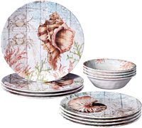 12 pcs De Luxe mélamine Dîner Ensembles Personnalisés Ustensiles de Cuisine Vaisselle En Mélamine Ensembles Vajilla Mélamine Vaisselle Ensembles