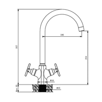 Robinet de cuisine en laiton de haute qualité, design classique et contemporain, finition or brossé, eau chaude et froide instantanée pour hôtels