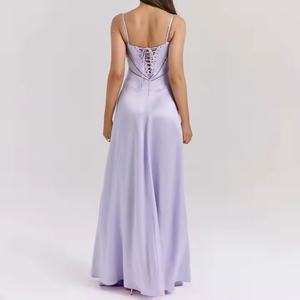 Elegante Vestido Maxi de Encaje con Cordones, Satinado, Impresionante Vestido de Noche con Cordones, Ropa Personalizada para Mujer, Vestido de Verano para Mujer - Product Image 4