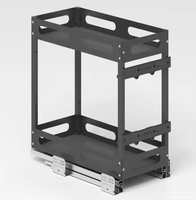 Panier à épices coulissant à double couche avec fermeture douce intégrée TKK pour armoire de cuisine