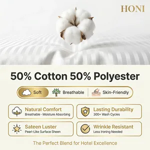 Housse de couette HONI 240T en coton uni super doux, facile d'entretien, résistante <span class=keywords><strong>à</strong></span> la décoloration, toutes saisons, personnalisable, ensemble de housse de couette - Product Image 5