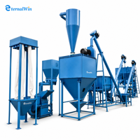 Ligne de production de granulés d'aliments pour animaux avec broyage, mélange et granulation automatiques pour l'ingénierie de l'usine d'aliments sur mesure