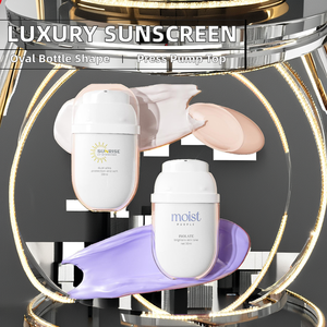 Sang Trọng <span class=keywords><strong>30Ml</strong></span> Chai Nhựa Màu Trắng Với Cho Nắp Rõ Ràng Cho Kem Chống Nắng & Kem Dưỡng Da Bơm Rỗng Bao Bì Chăm Dưỡng Da Thấp Moq Hình Dạng Hình Bầu Dục - Product Image 2