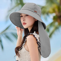 Chapeau de pêcheur pour femme adulte de haute qualité, tendance, pour l'été, avec protection solaire et cache-nuque, idéal pour les voyages, la plage et la pêche, 100% coton