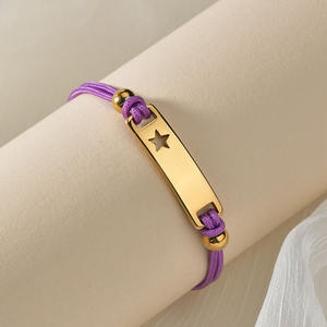 Pulsera <span class=keywords><strong>de</strong></span> Acero Inoxidable con Grabado Personalizado para Pareja, Brazalete Tejido <span class=keywords><strong>de</strong></span> Cuerda Roja Romántica con <span class=keywords><strong>Nombre</strong></span> y Logotipo, Joyería <span class=keywords><strong>de</strong></span> Regalo - Product Image 5