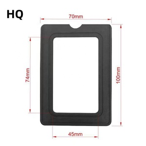 Bestom Leather <strong>Badge</strong> Holders Business <strong>Wallet</strong> Card Holder Clear Vinyl with Metal Fashion Waterproof Id Card Holder - Product Image 6