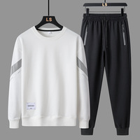 2024 nouveaux hommes décontracté sweat ensemble col rond pull pantalon fils hommes sport vêtements deux pièces ensemble