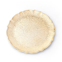 Assiettes de présentation rondes en plastique de luxe vintage, réutilisables pour mariages, décoration de table, assiettes de dîner pour mariages