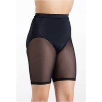 Culotte intégrée en nylon/spandex mat Power Mesh Legs Tight-Fitting Practice Dance Stage Gymnastics Ballet Power Mesh Legs