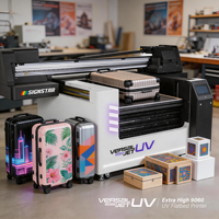 Imprimante UV à plat conviviale, production extensible sans obstacle, séchage instantané par LED, encre blanche multicouche, vernis