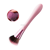Mini vibromasseur discret en forme de pinceau de maquillage - Masseurs personnels, pinceau de maquillage 2 en 1 et stimulateur clitoridien G-Spot, jouets sexuels