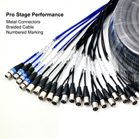 Boîtier de scène professionnel 8 canaux en fer avec connecteur XLR, gaine en PVC et blindage combiné pour application haut-parleur sur 20/30/50 mètres
