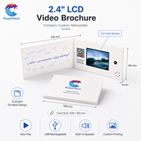 Superlieur Unique Luxury, mini brochure vidéo avec écran LCD de 2,4 pouces, carte de visite pour invitation VIP et cadeaux de réseautage professionnel