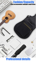 Étui de guitare imperméable en tissu Oxford 600D, double sangle rembourrée, sac à dos noir, bandoulière pour guitare classique 40/41 pouces