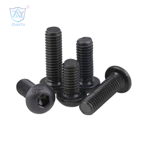 DIN ISO 7380 M2 M2.5 M3 M4 <span class=keywords><strong>M5</strong></span> M6 M8 vòng màu đen 10.9 cấp <span class=keywords><strong>Hex</strong></span> ổ cắm nút đầu Allen bu lông vít - Product Image 3