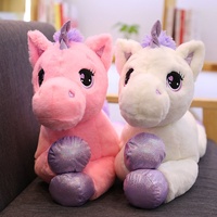 Peluche de licorne géante rose personnalisée, jumbo kawaii, jouet doux, grand oreiller