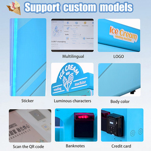 Công nghệ cao thông minh Ice Cream Robot Máy bán hàng tự động với công suất lớn và màn hình cảm ứng Ice Cream Cone Máy bán hàng tự động - Product Image 3