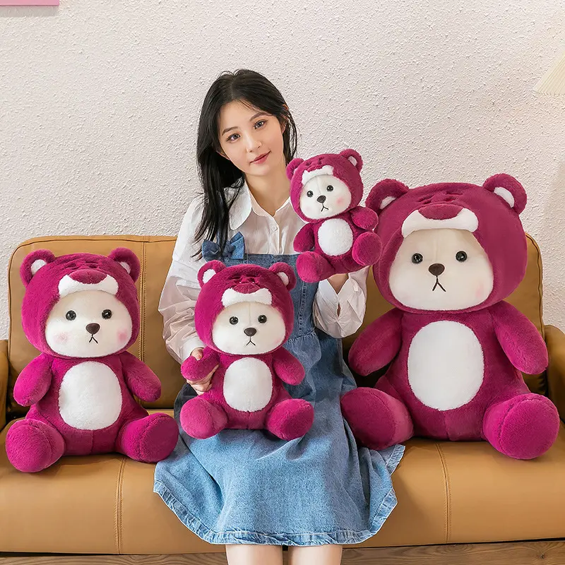 Tournez la fraise Nana ours poupée Lili ours en peluche mini ours en peluche délicat saint valentin peluche peluche poupée