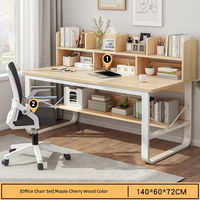 Bureau d'ordinateur avec étagère intégrée, bureau d'étude pour étudiants, ensemble bureau-chaise, bureau minimaliste, modèle A34 Jiangsu