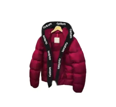 Piumino invernale felpa con cappuccio piumino giacca abbigliamento uomo Streetwear stampa fettuccia ispessita Bubble Coat giacca da uomo