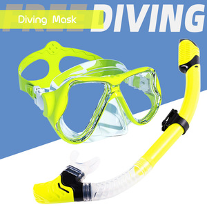 Ensemble de masque de plongée en silicone pour adulte avec tuba entièrement étanche et anti-buée, équipement de natation pour sports d'été - Product Image 5
