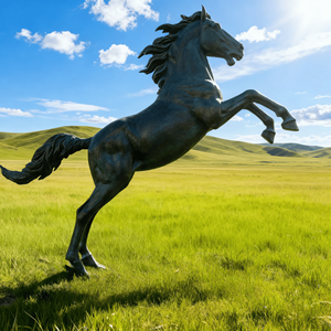 Grande <span class=keywords><strong>statue</strong></span> de cheval en bronze pour la décoration de jardin et de place, taille et couleur personnalisables, <span class=keywords><strong>sculpture</strong></span> en fonte métallique - Product Image 3