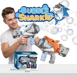 Pistolet à bulles automatique d'extérieur Concord Shark Toys, 13 trous, en plastique ABS, pour enfants de 5 à 7 ans - Product Image 4