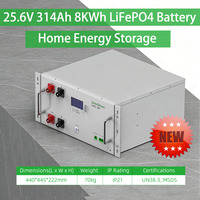 Enershare 8kwh 15kwh 16kwh Baterai Lithium 314Ah 24v Lifepo4 Paket Baterai Penyimpanan Generator Tenaga Surya OEM/ODM Didukung