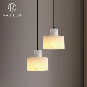 Lámpara Colgante Moderna de Latón y Alabastro, Estilo Nórdico Minimalista, para Dormitorio, Mesita de Noche, Decoración de Lujo para Villa, Salón de Té, Diseño Artístico - Product Image 1