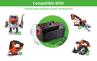 Boîtier personnalisé en ABS+PC, batterie rechargeable Li-ion 2,5 Ah, outillage électrique sans fil 18 V, batterie pour HPB18