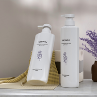 Contenants d'emballage cosmétique 500 ml, flacon cylindrique en plastique transparent blanc vide pour shampoing et lotion