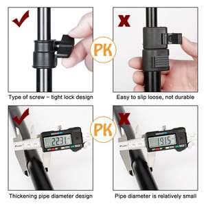 Sistema de Soporte Profesional en Forma de T para Fondos de Aluminio con Abrazaderas para Uso en Estudio Fotográfico, Tamaños 150x200cm y 83x200cm - Product Image 5