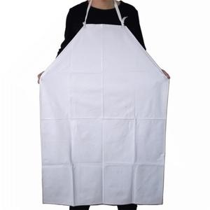 Tablier blanc en PVC avec cordon de serrage, col halter, imperméable et résistant à l'huile, pour cuisine, usine alimentaire, transformation des fruits de mer - Product Image 3