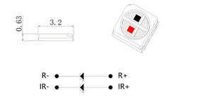 Perles LED bicolores <span class=keywords><strong>SMD3030</strong></span> 0,2W 0,5W 1W à double cœur, lumière rouge, personnalisées pour les applications thérapeutiques, esthétiques et médicales - Product Image 4