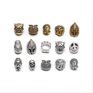 Antique Gold And <b>Silver</b> Metal Loose <b>Beads</b> Mixed Shapes For Jewelry Making Zinc Alloy Plated Spacers Buddha Lion Leopard Head - Product Image 5