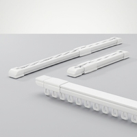 Rail de rideau télescopique en aluminium sans découpe, fourni par l'usine, tige extensible silencieuse et réglable pour la décoration de fenêtre