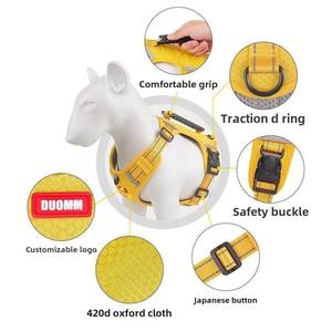 Conjunto de correa para perro pequeño Patrón sólido de moda Características personalizadas Neopreno Material de poliéster Botón Conjunto de Correa y Collar para perro - Product Image 2