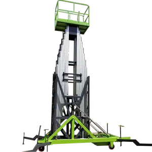 Telescopic Lift Portable Vertical Platform Lifting Ladders Electric Hydraulic Four Mast Portable Aluminium Alloy Lift