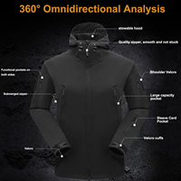 Uniforme de Ropa Táctica de Camuflaje al por Mayor, Chaqueta con Capucha de Invierno para Exteriores, Impermeable, Resistente al Viento y Transpirable
