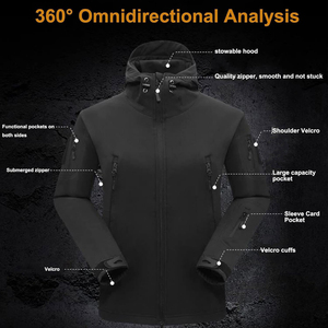 Vente en Gros : Vêtements d'Entraînement Tactique et Blouson à Capuche <span class=keywords><strong>de</strong></span> Camouflage d'Hiver Tactique <span class=keywords><strong>Homme</strong></span>, Imperméable, Coupe-Vent et Respirant pour l'Extérieur - Product Image 6