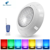 Projecteurs LED RGB multicolores pour piscine, étanches IP68, 12V, ABS, avec télécommande RF, 12-45W, Blue Elephant