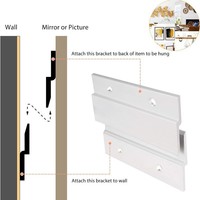LENAW ALUMINIUM Fixation murale modulaire Système de clips de fixation pour les miroirs et les images.